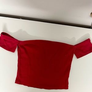 Red crop top